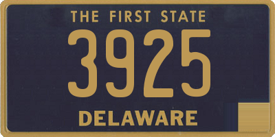 DE license plate 3925