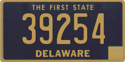 DE license plate 39254