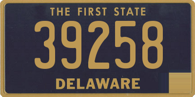 DE license plate 39258