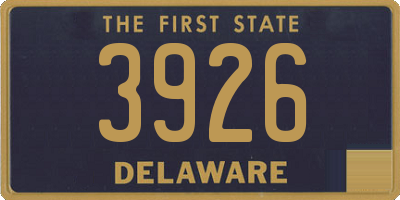 DE license plate 3926