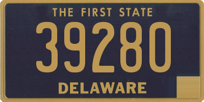 DE license plate 39280