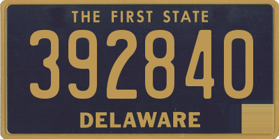 DE license plate 392840