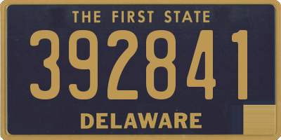 DE license plate 392841