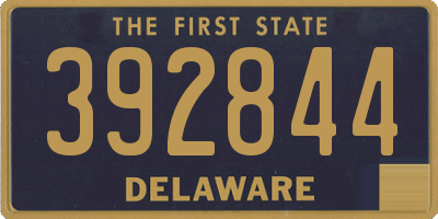 DE license plate 392844