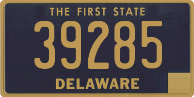 DE license plate 39285