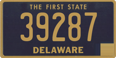 DE license plate 39287