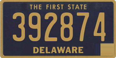 DE license plate 392874