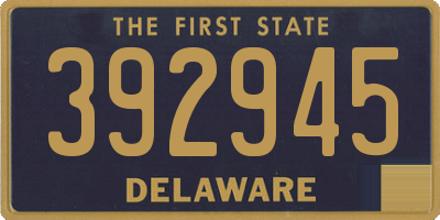 DE license plate 392945