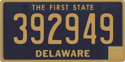 DE license plate 392949