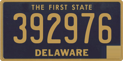 DE license plate 392976