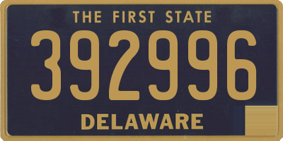 DE license plate 392996