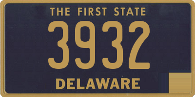 DE license plate 3932