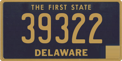 DE license plate 39322