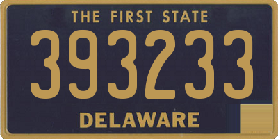 DE license plate 393233