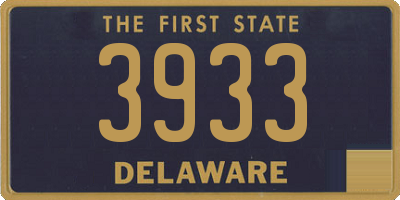 DE license plate 3933