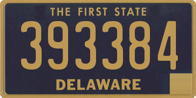 DE license plate 393384
