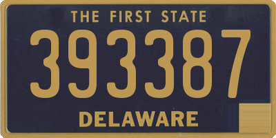 DE license plate 393387