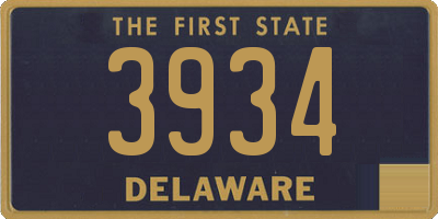 DE license plate 3934