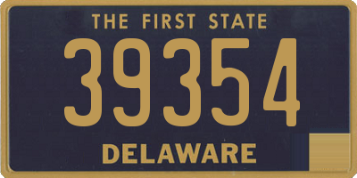 DE license plate 39354