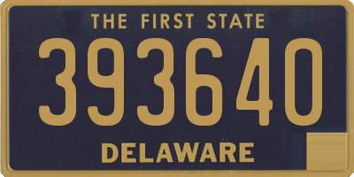DE license plate 393640