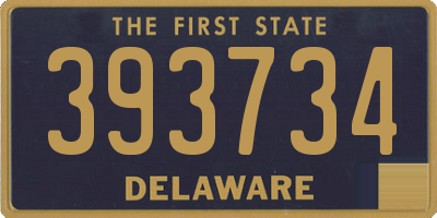 DE license plate 393734