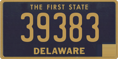 DE license plate 39383