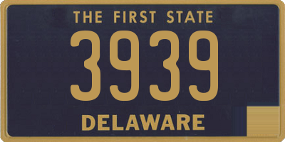 DE license plate 3939