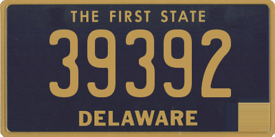 DE license plate 39392