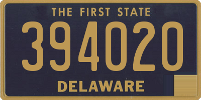 DE license plate 394020