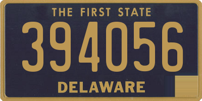 DE license plate 394056