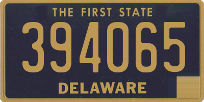 DE license plate 394065
