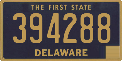 DE license plate 394288