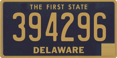 DE license plate 394296