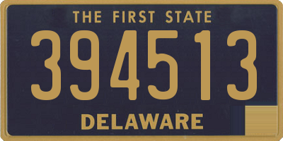 DE license plate 394513