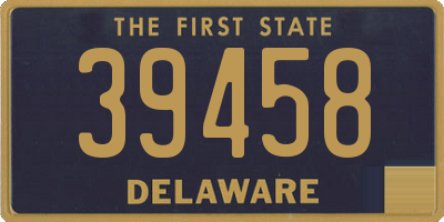 DE license plate 39458