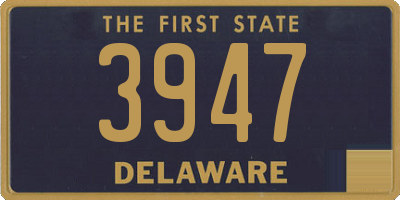 DE license plate 3947