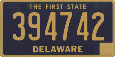 DE license plate 394742