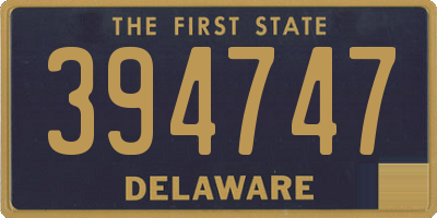DE license plate 394747