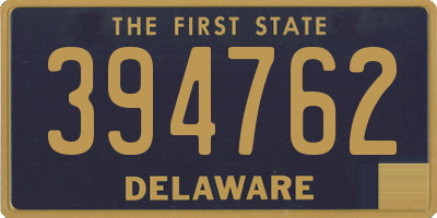 DE license plate 394762