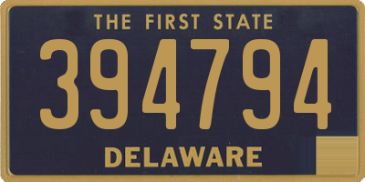 DE license plate 394794