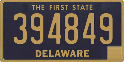DE license plate 394849