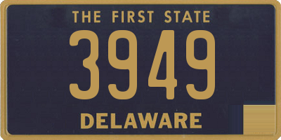 DE license plate 3949