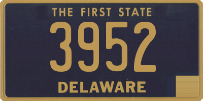 DE license plate 3952