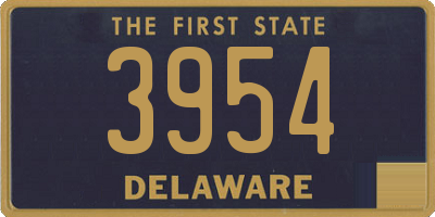 DE license plate 3954