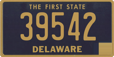 DE license plate 39542