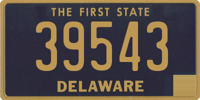 DE license plate 39543
