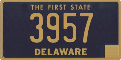DE license plate 3957
