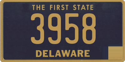 DE license plate 3958