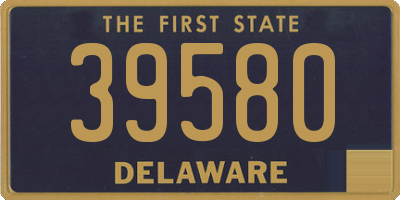 DE license plate 39580