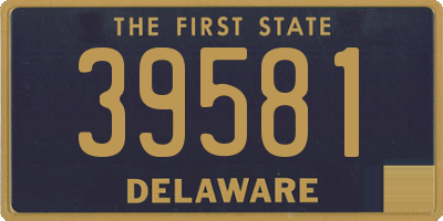 DE license plate 39581